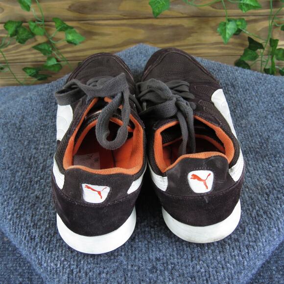 PUMA Men's Sneaker Brown Leather Size 10.5 Medium‎ Used 2025 - Picture 4 of 6